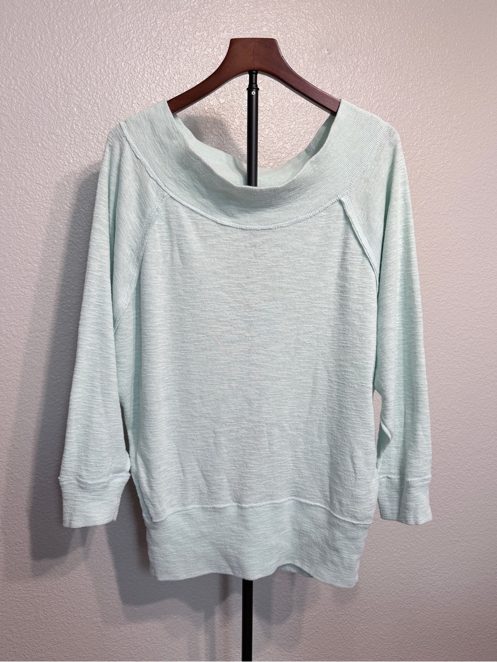 We The Free Free People The Palisades Wide Neck Long Sleeve Top - Women’s Medium